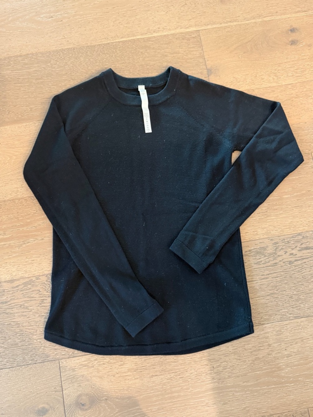 lululemon Merino Wool Black Long-Sleeve Crew Sweater